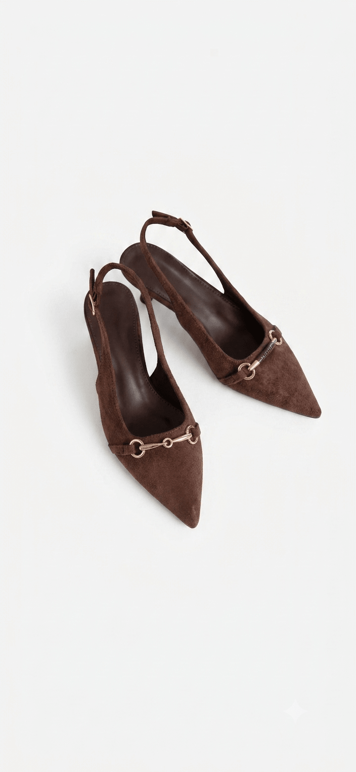 Isabel Brown Kitten Heel - Lily's Boutique