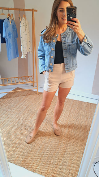 Olivia Cream Shorts