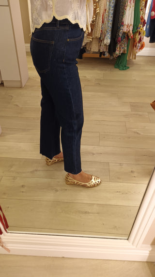 Sandra Straight-Leg Jeans in Indigo