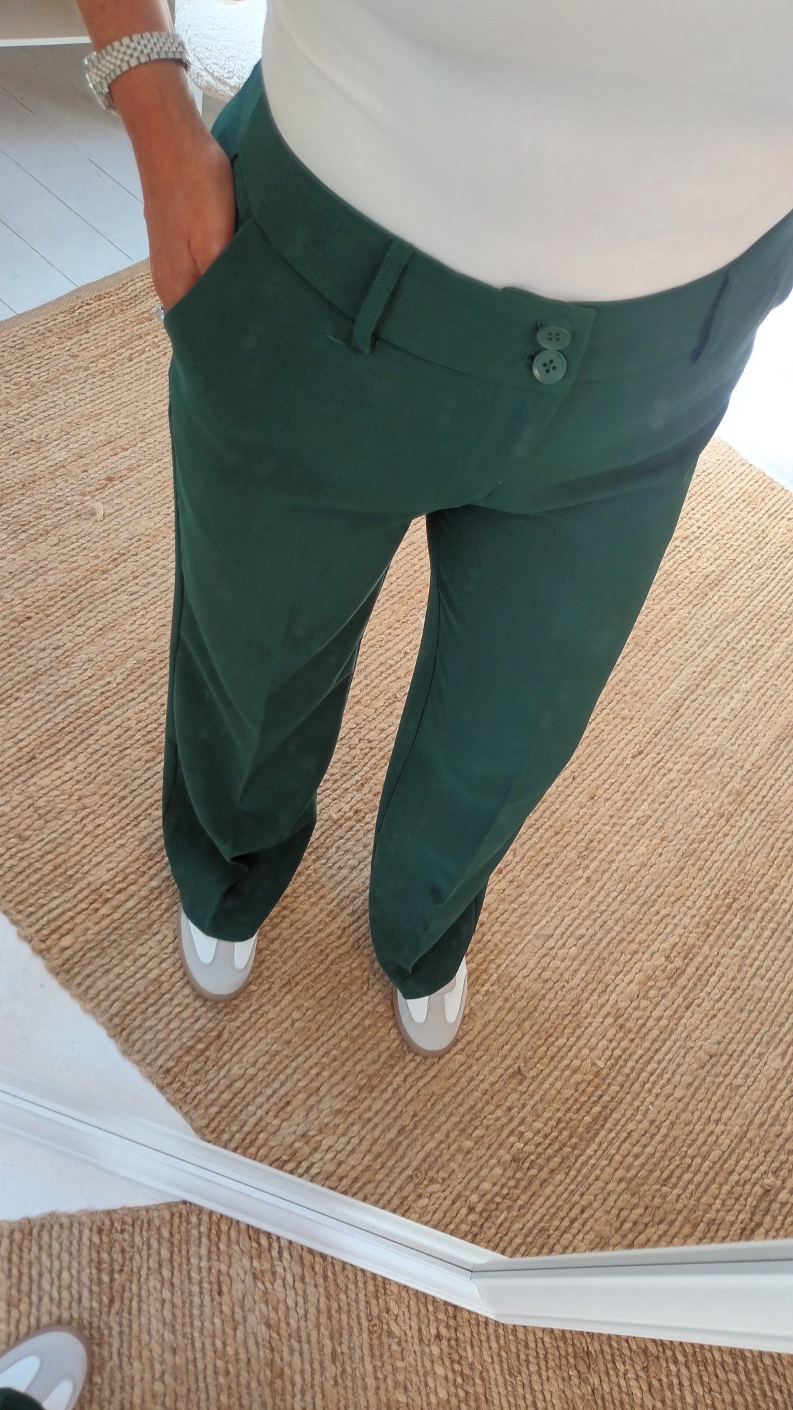 Ella Trousers Green - Lily's Boutique