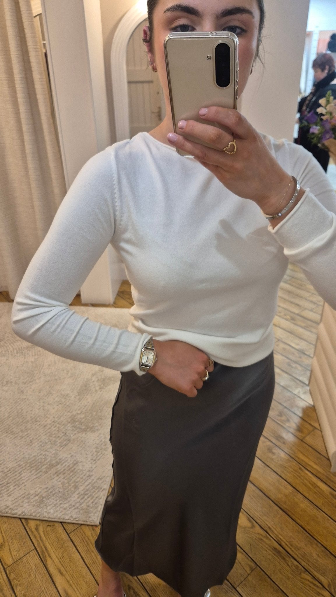 Poppy White Jumper/T-shirt - Lily's Boutique