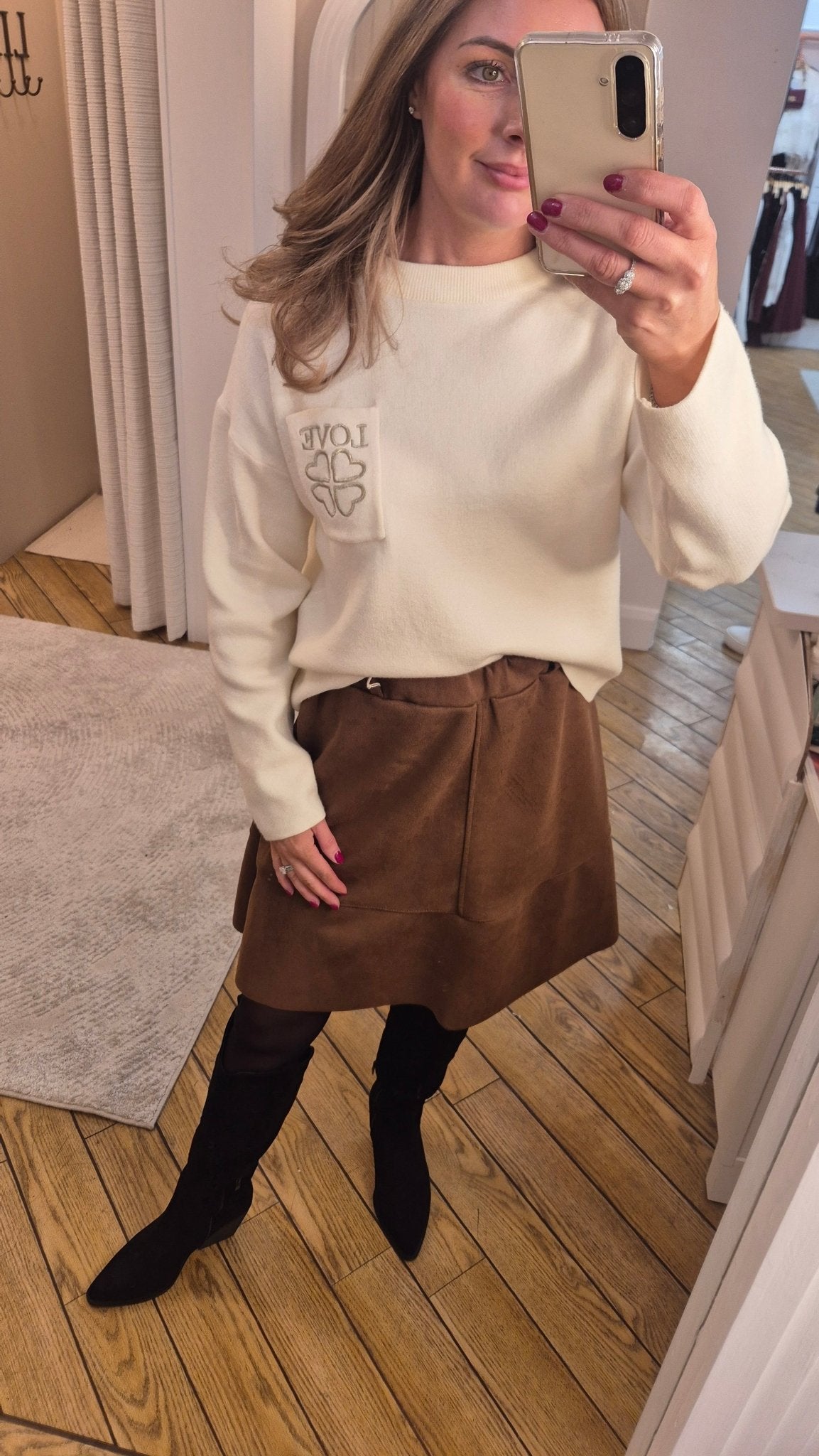Kinsley Brown Skirt - Lily's Boutique