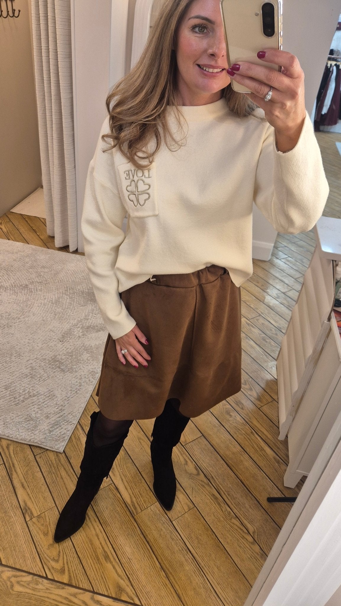 Kinsley Brown Skirt - Lily's Boutique