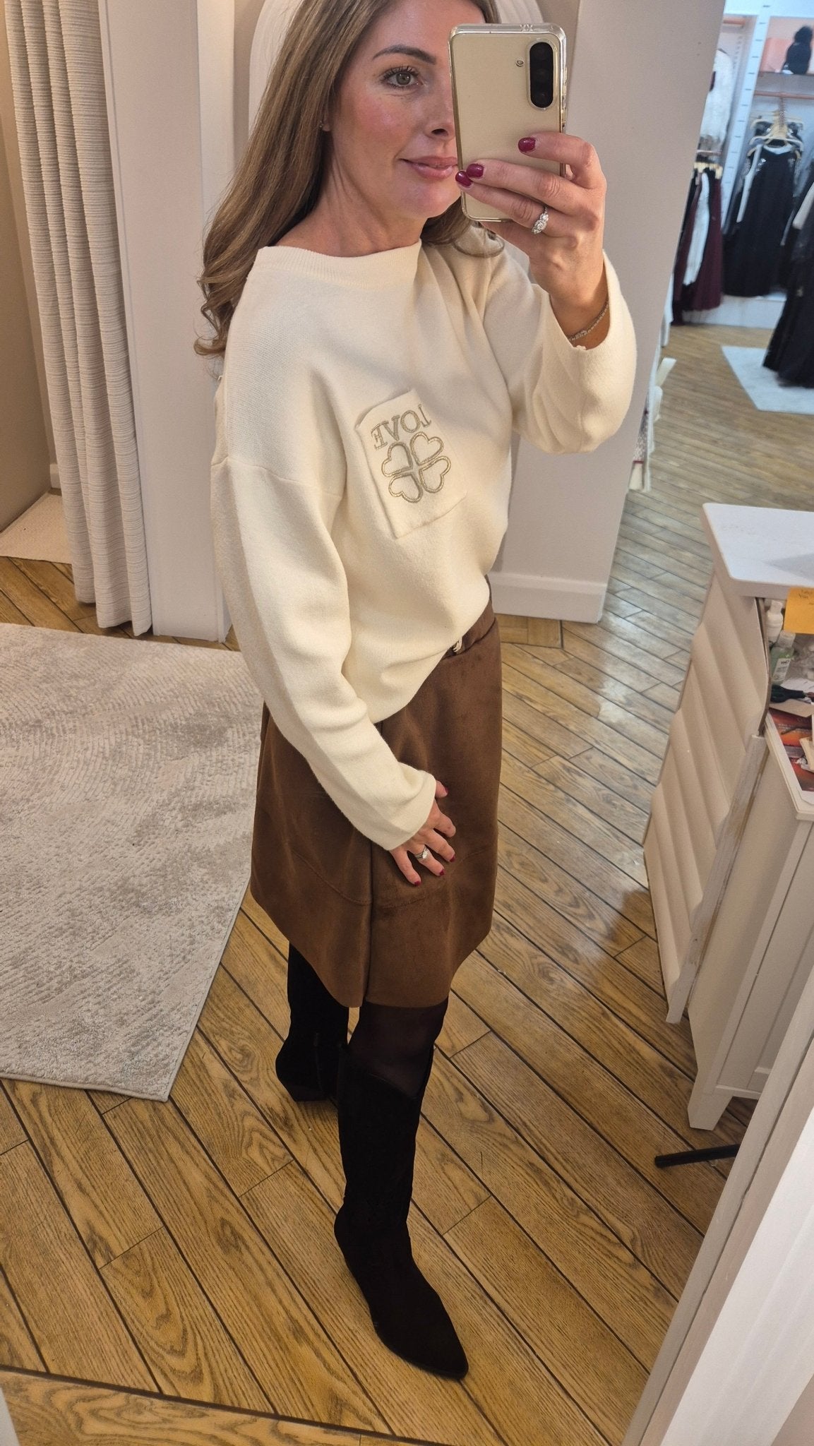 Kinsley Brown Skirt - Lily's Boutique