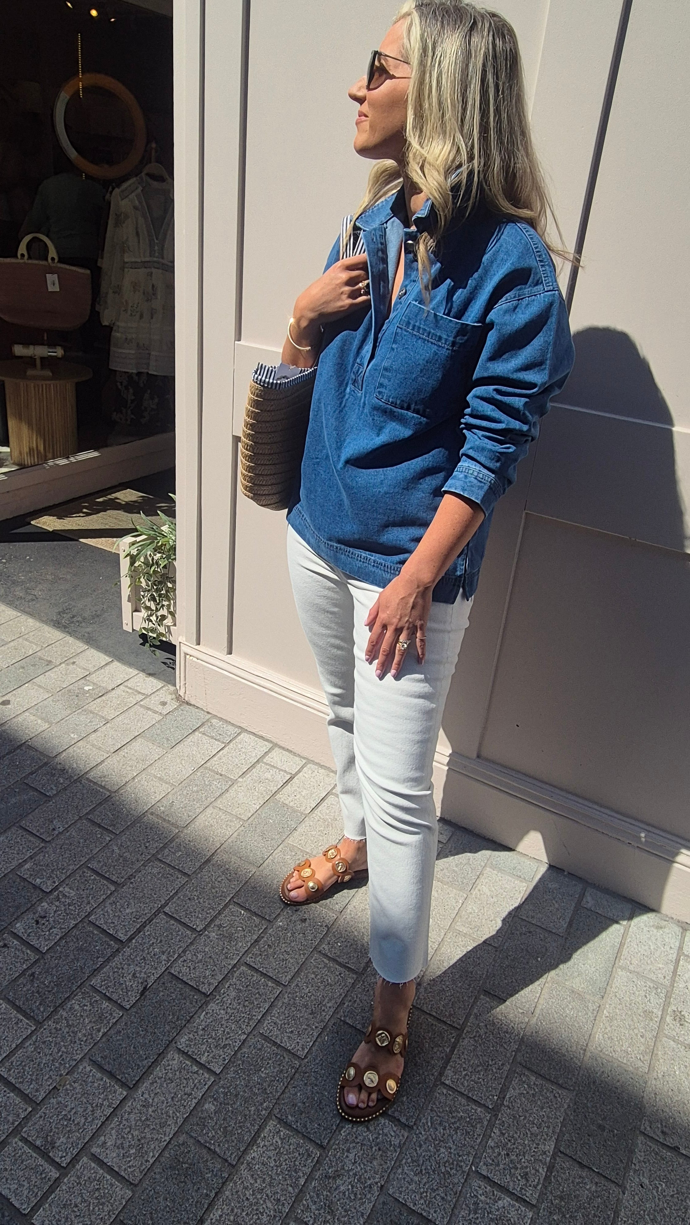 Eleanor Denim Top