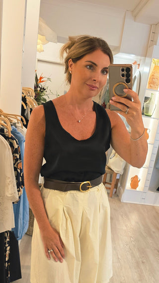 Lucy Black Cami Top