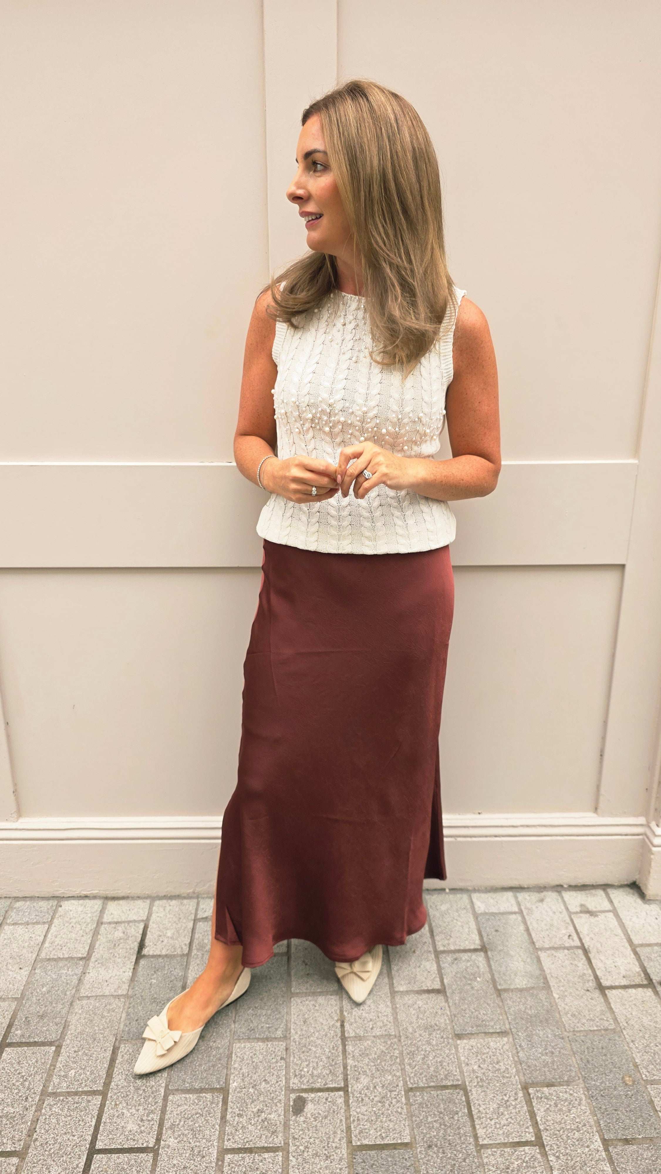 Harper Burgundy Skirt