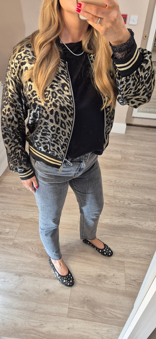 Polly Bronze Bomber Jacket