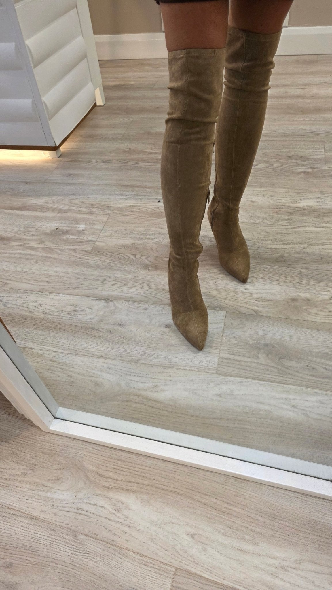 Tracy Beige Boots - Lily's Boutique