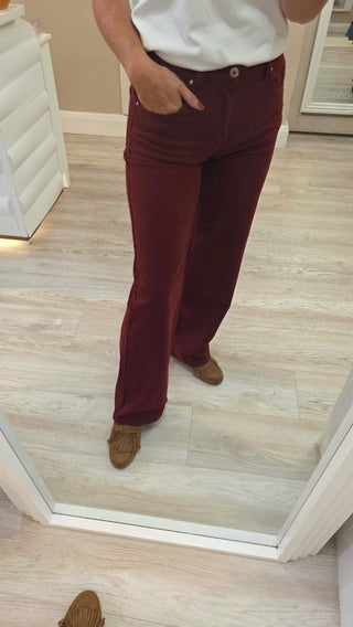 Becka Burgundy Jeans