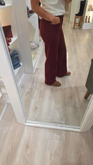 Becka Burgundy Jeans