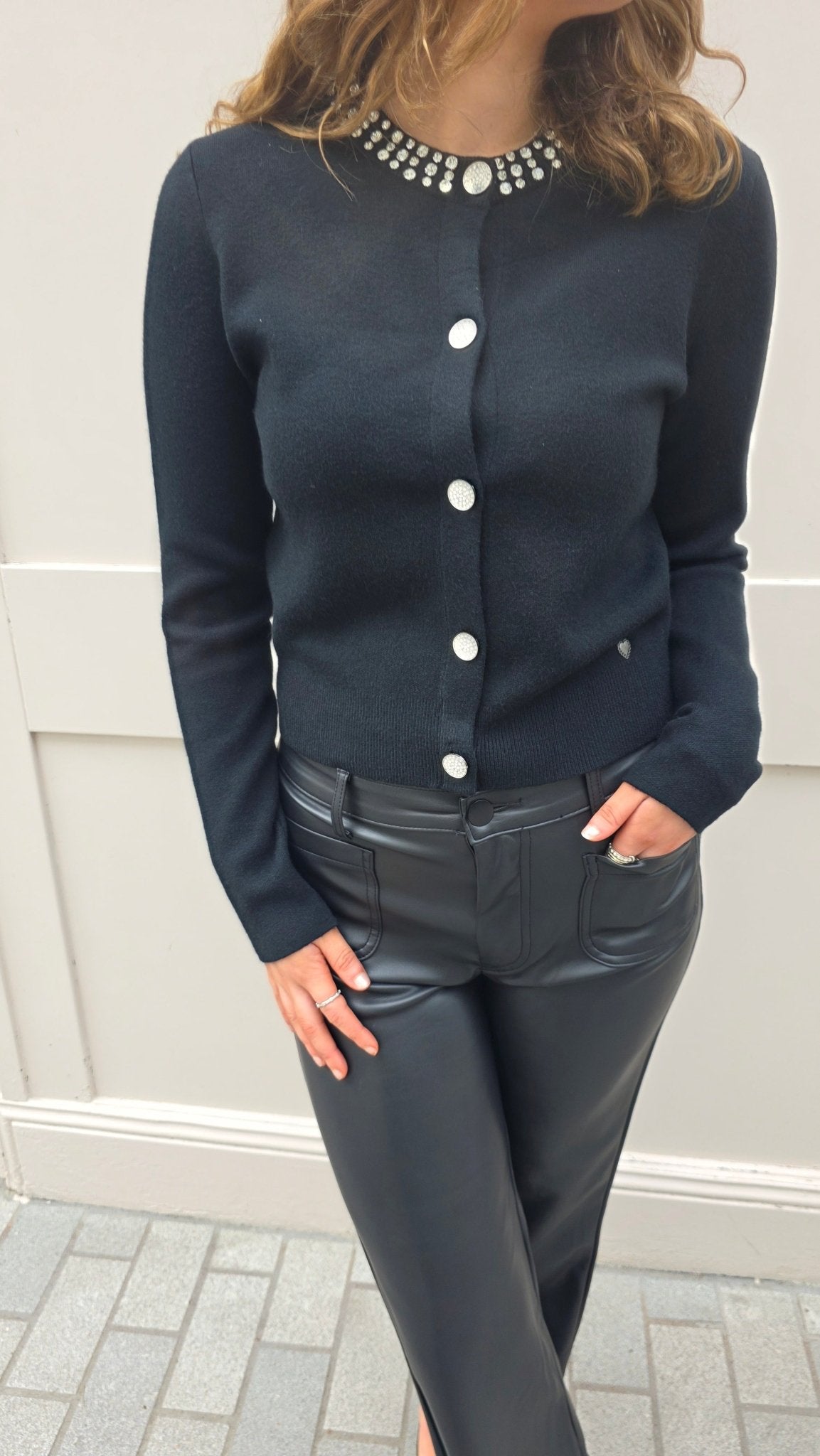 Maeve Cardi Black - Lily's Boutique