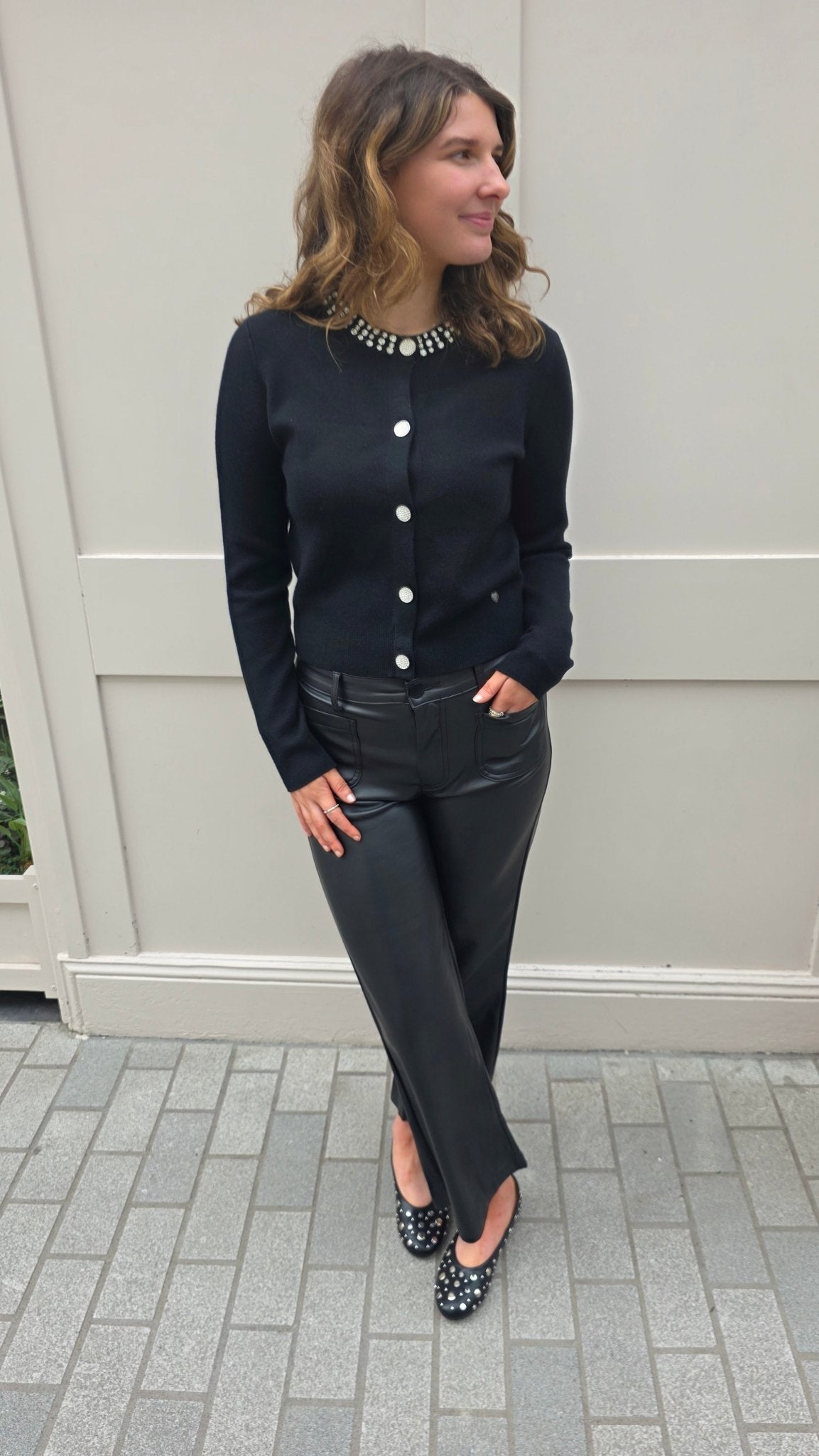 Maeve Cardi Black - Lily's Boutique