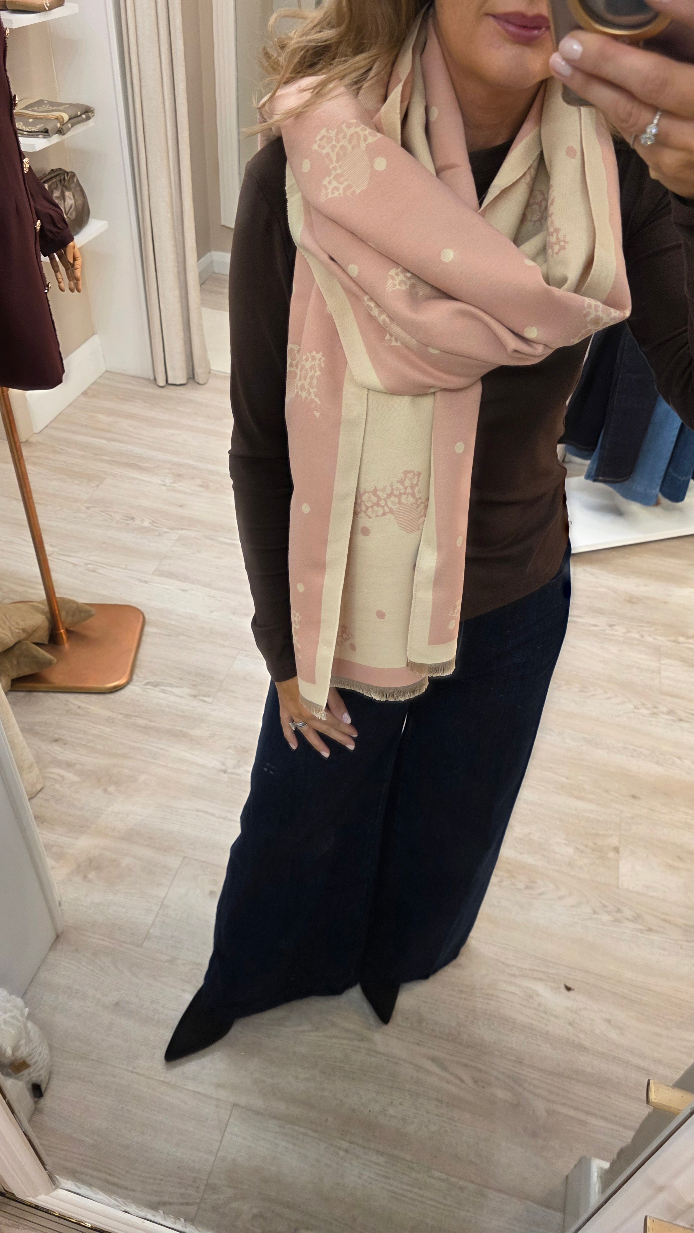 Dachshund Pink Wool Scarf