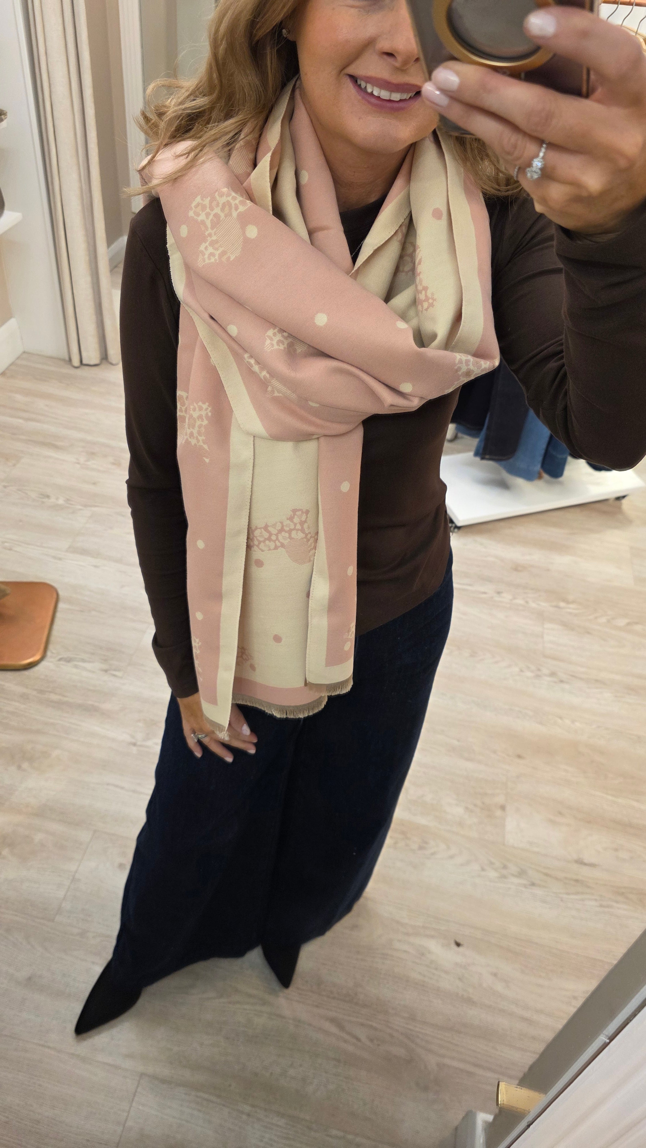 Dachshund Pink Wool Scarf