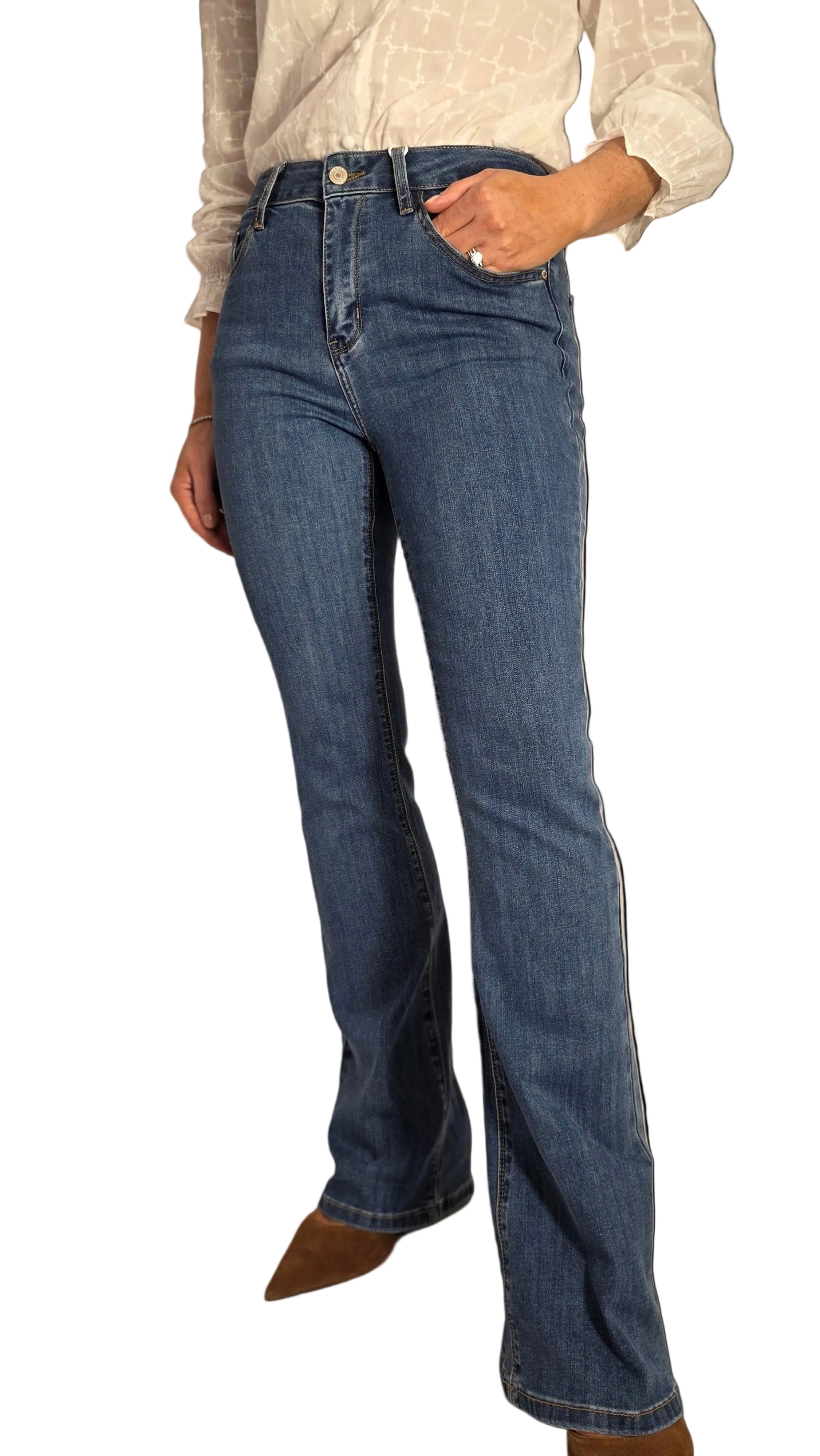 Katie Flared Jeans-by Lily's