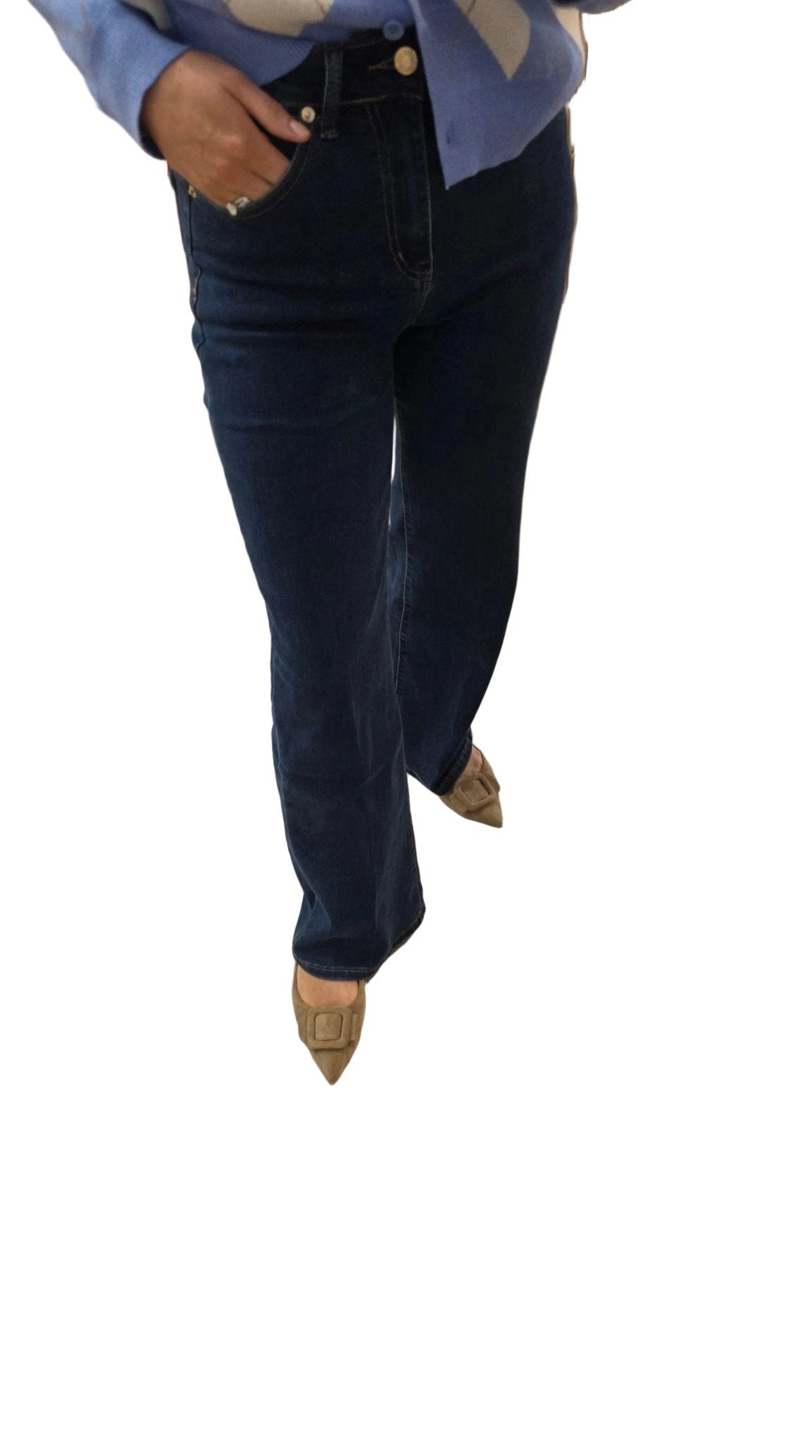 Cilla Blue Straight leg Jeans - Lily's Boutique