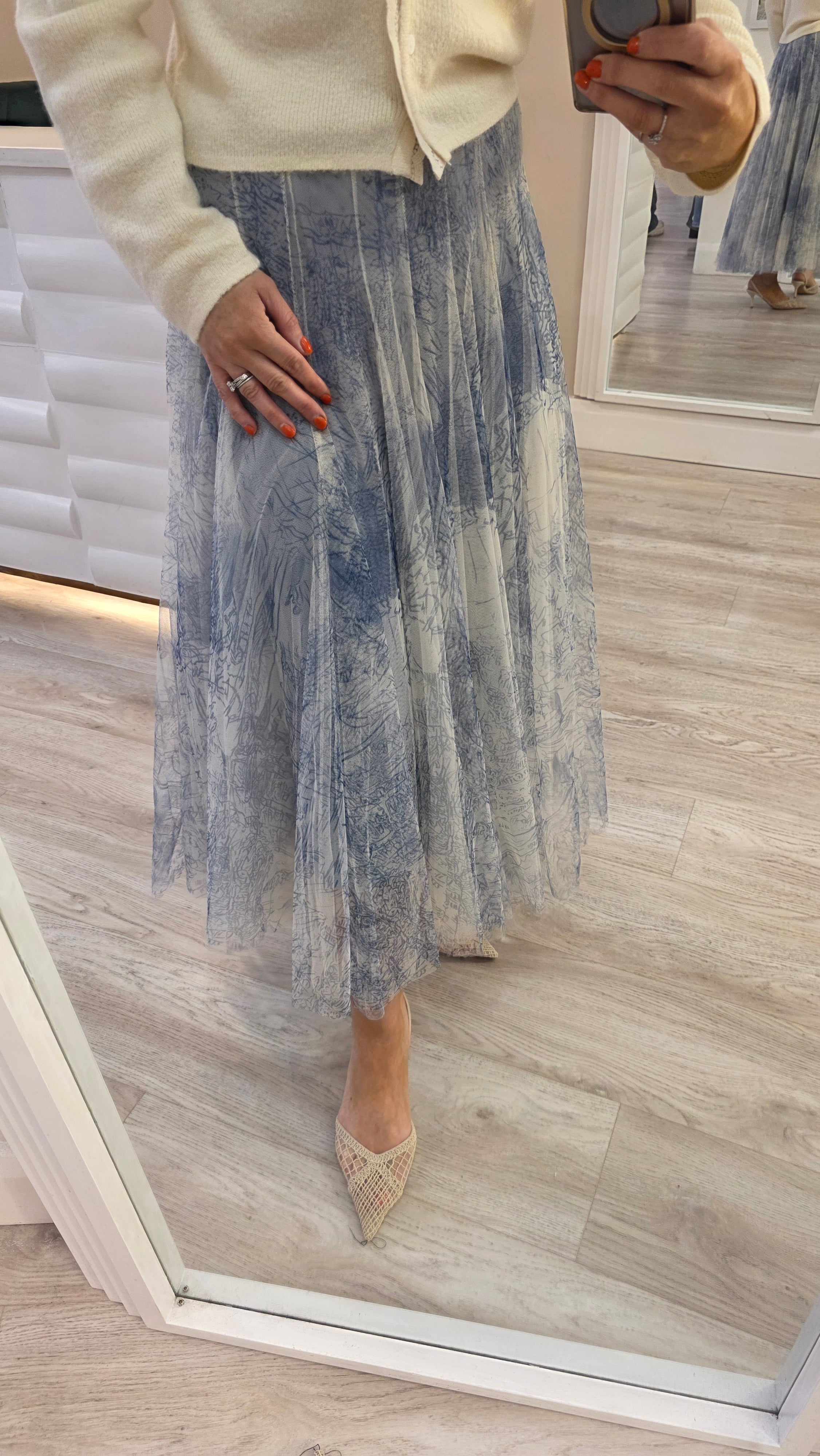 Tilly Skirt Blue Print