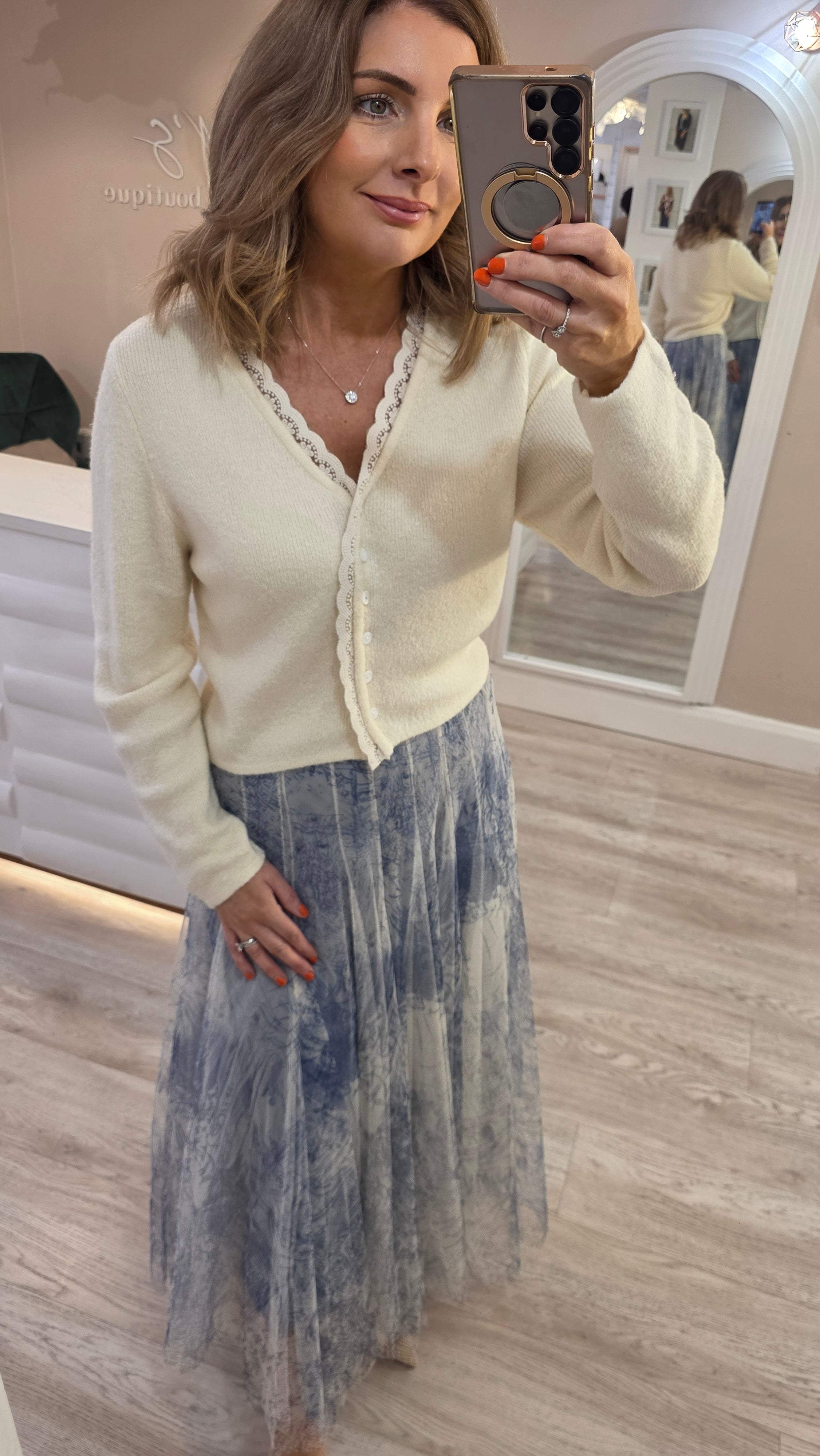 Tilly Skirt Blue Print