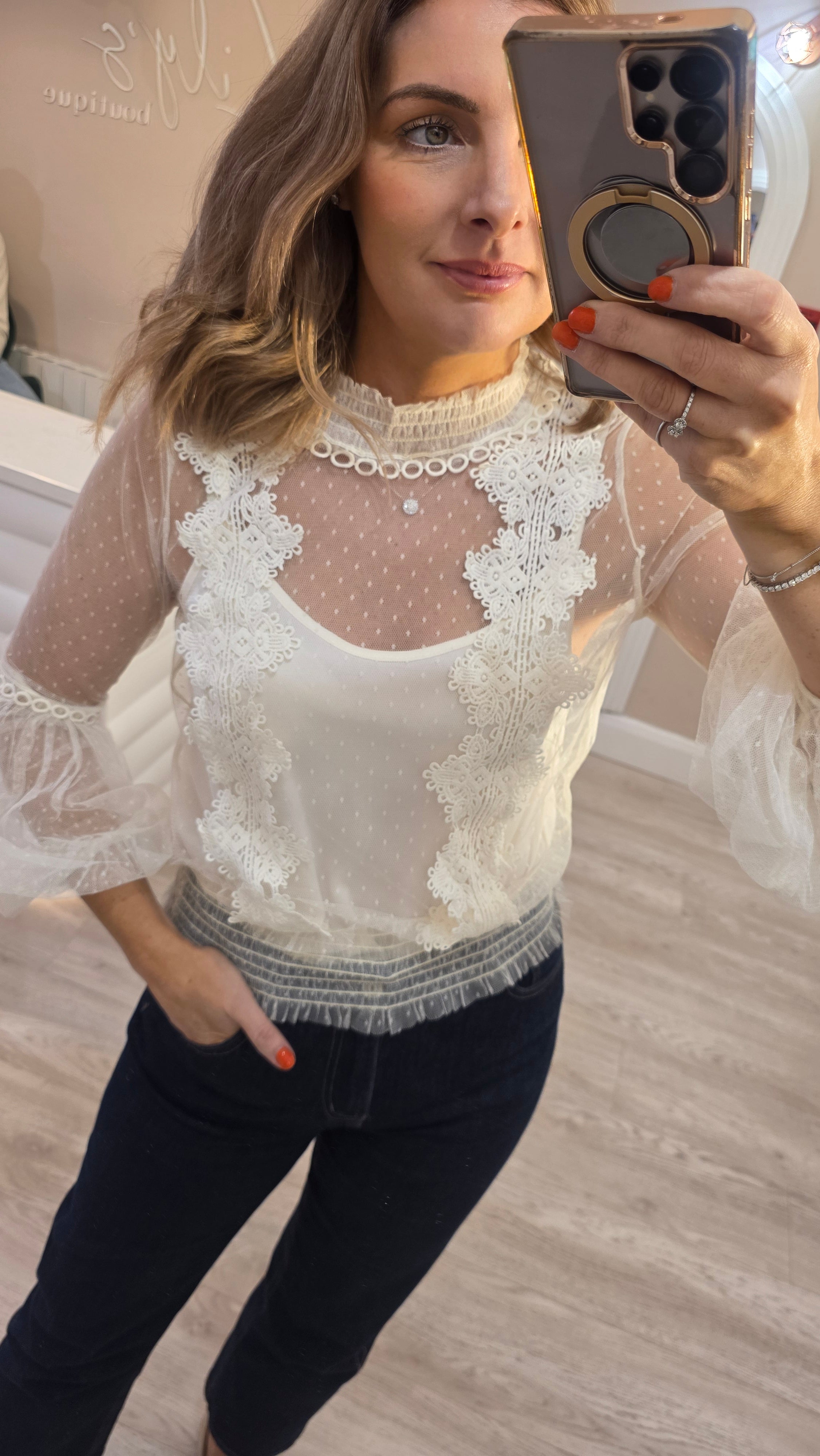 Hannah Lace Top