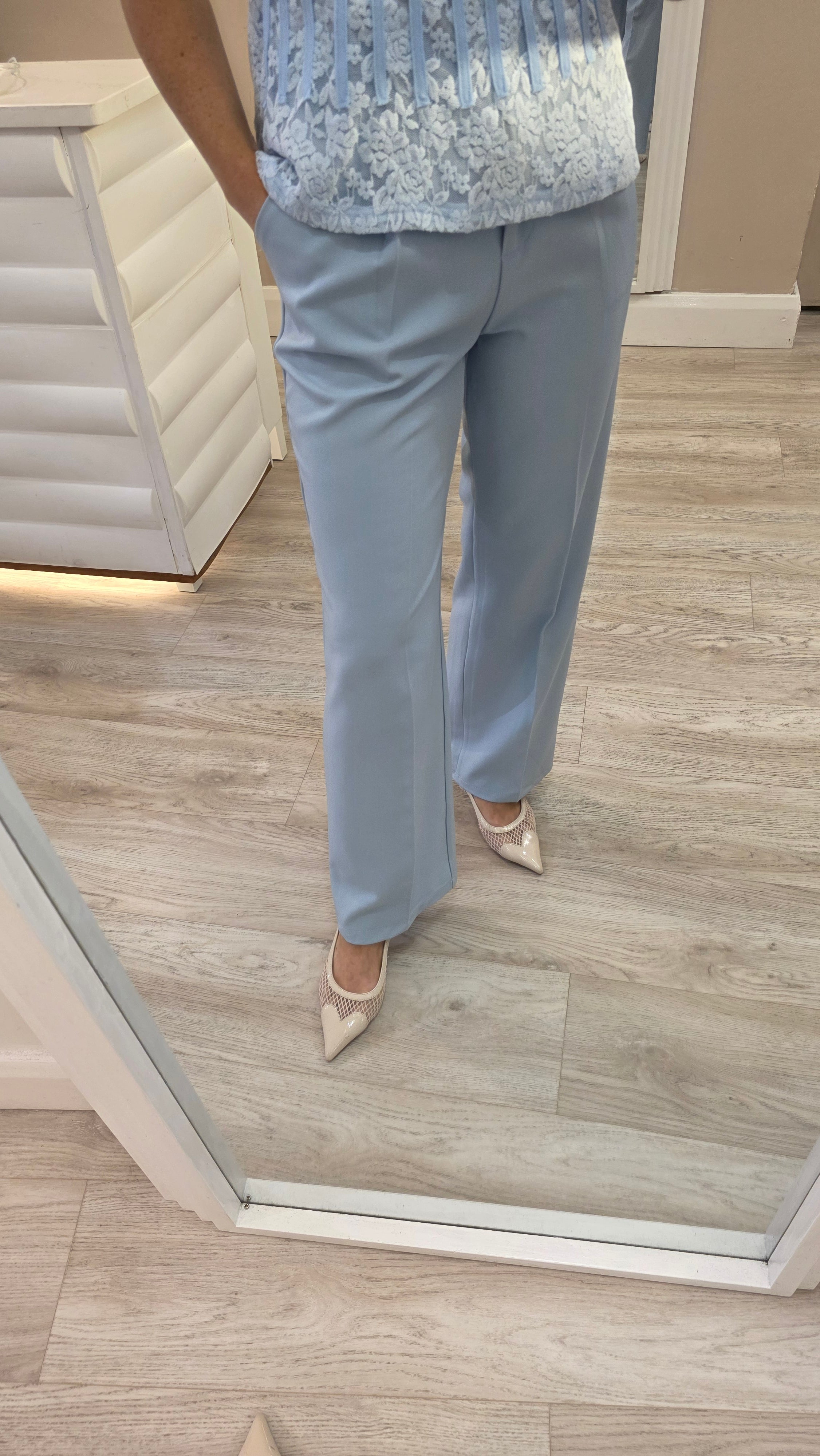 Terrie Tailored Trousers Sky Blue
