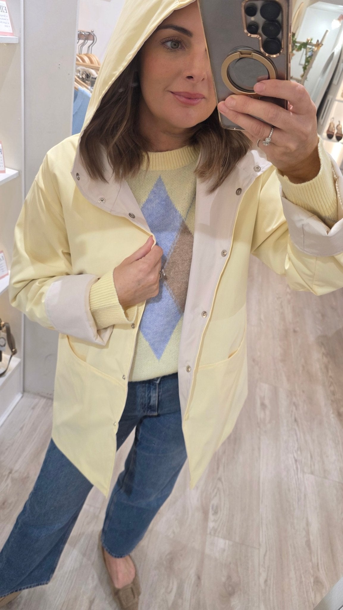 Rebecca Hooded Mac - Lily's Boutique