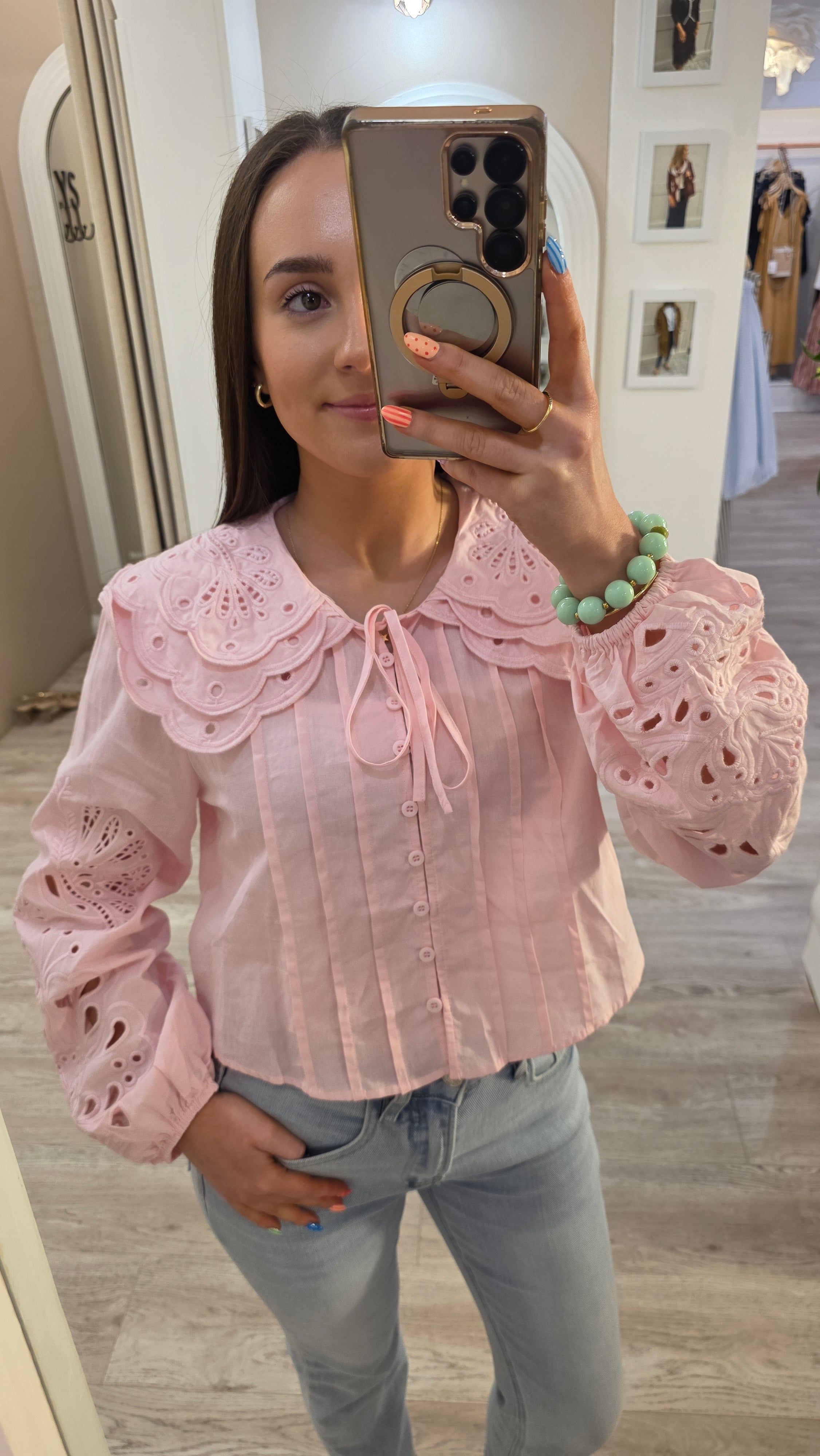 Leslie Pink Blouse