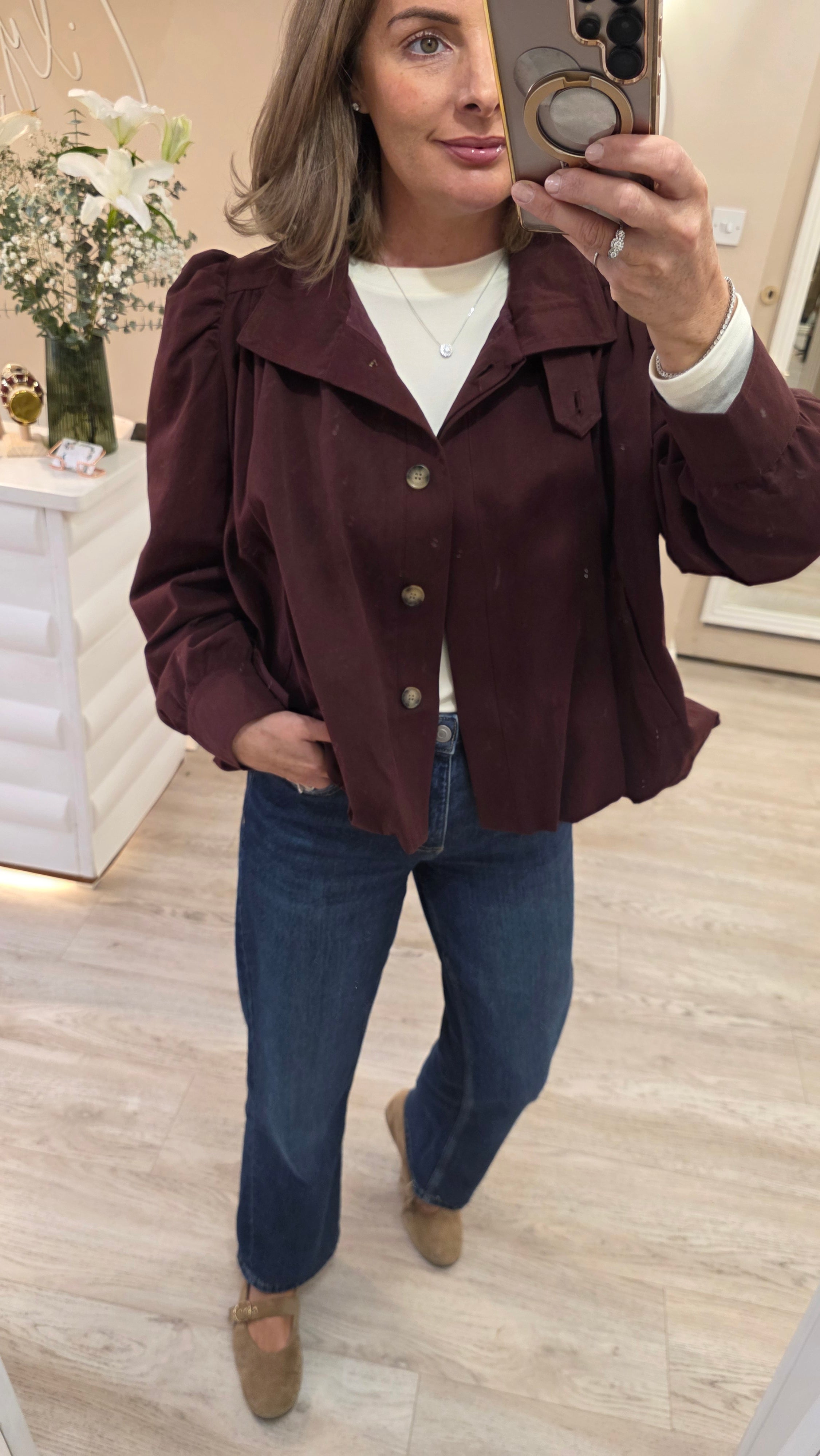 Amara Burgundy Jacket