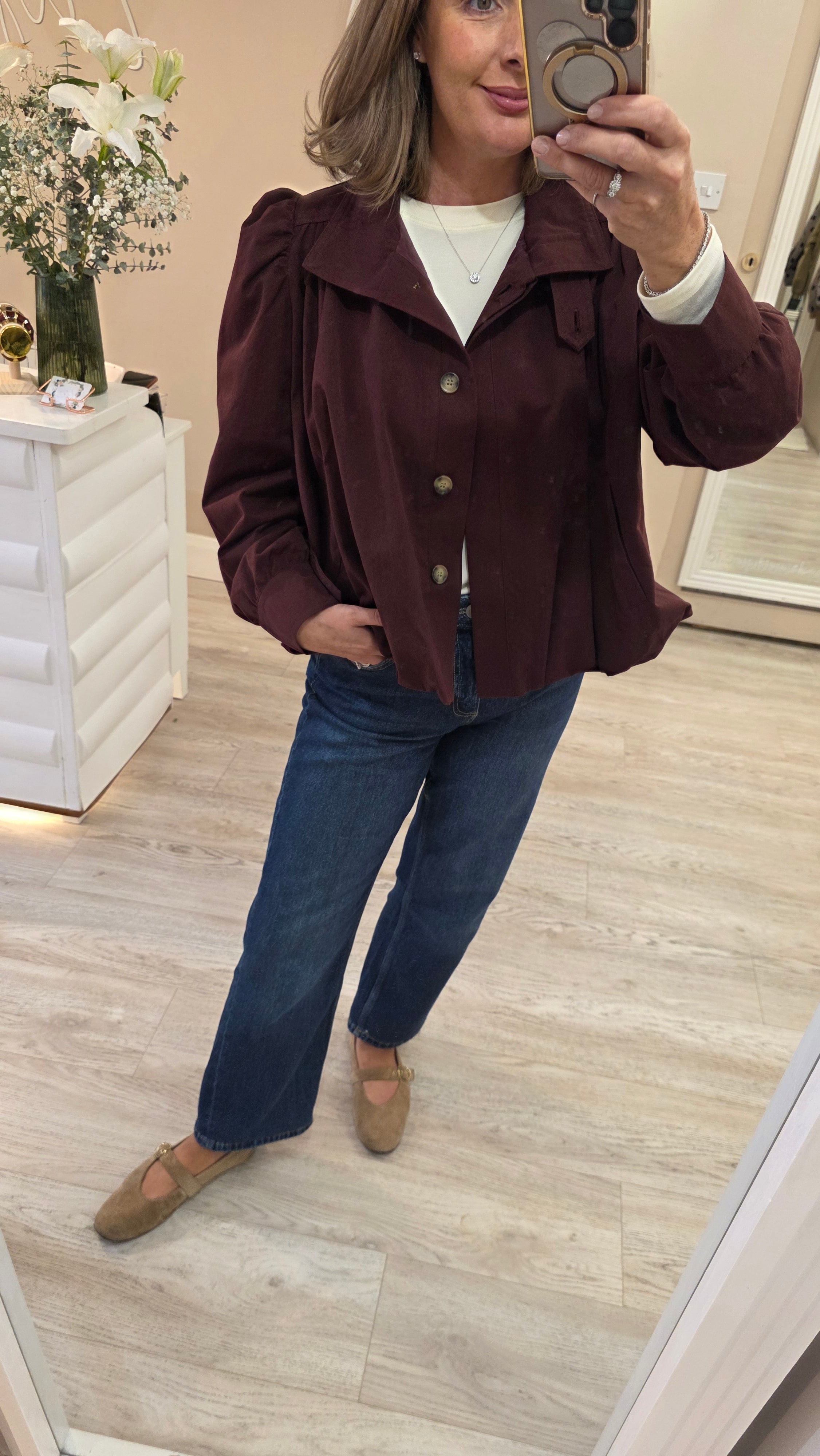 Amara Burgundy Jacket