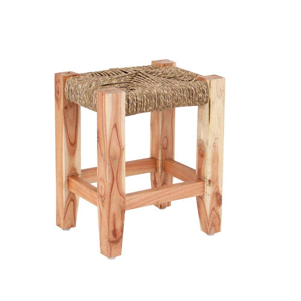 Nisha seagrass stool - Lily's Boutique