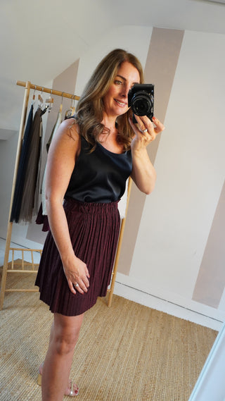Carla Burgundy Skirt