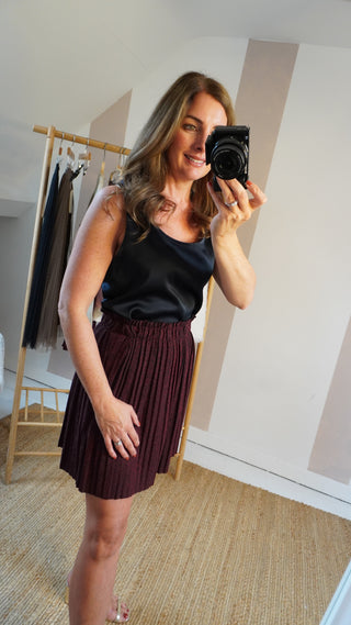 Carla Burgundy Skirt