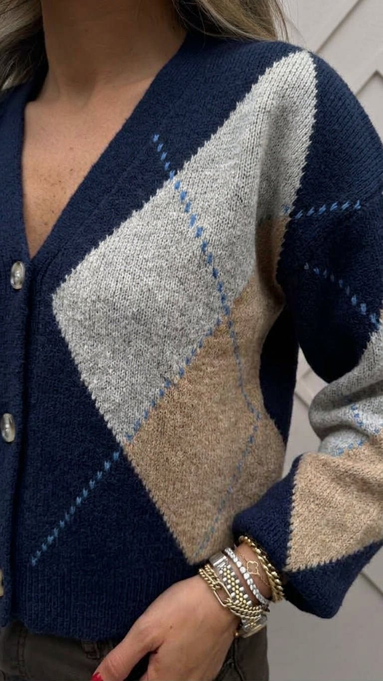 Andrea Navy Cardi - Lily's Boutique
