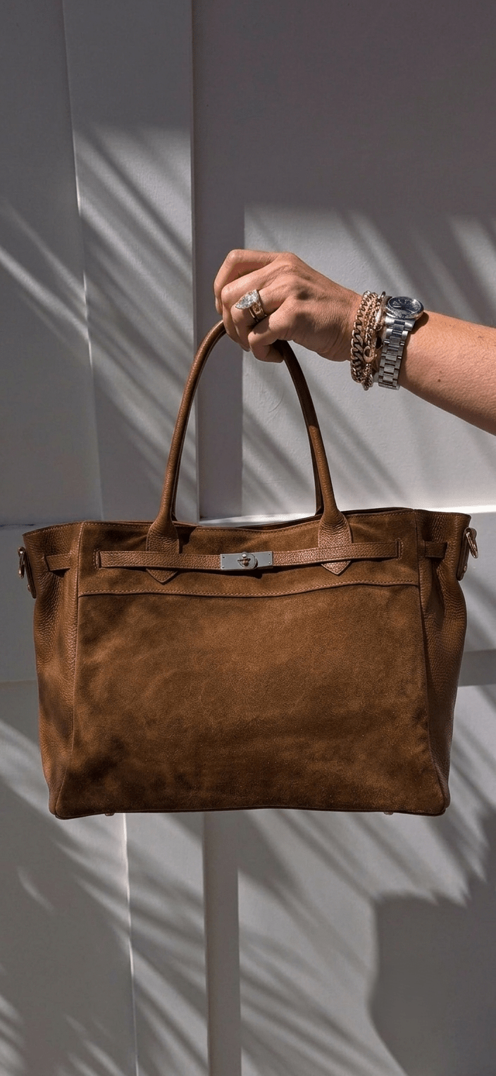 Jennifer Tan Suede Bag - Lily's Boutique