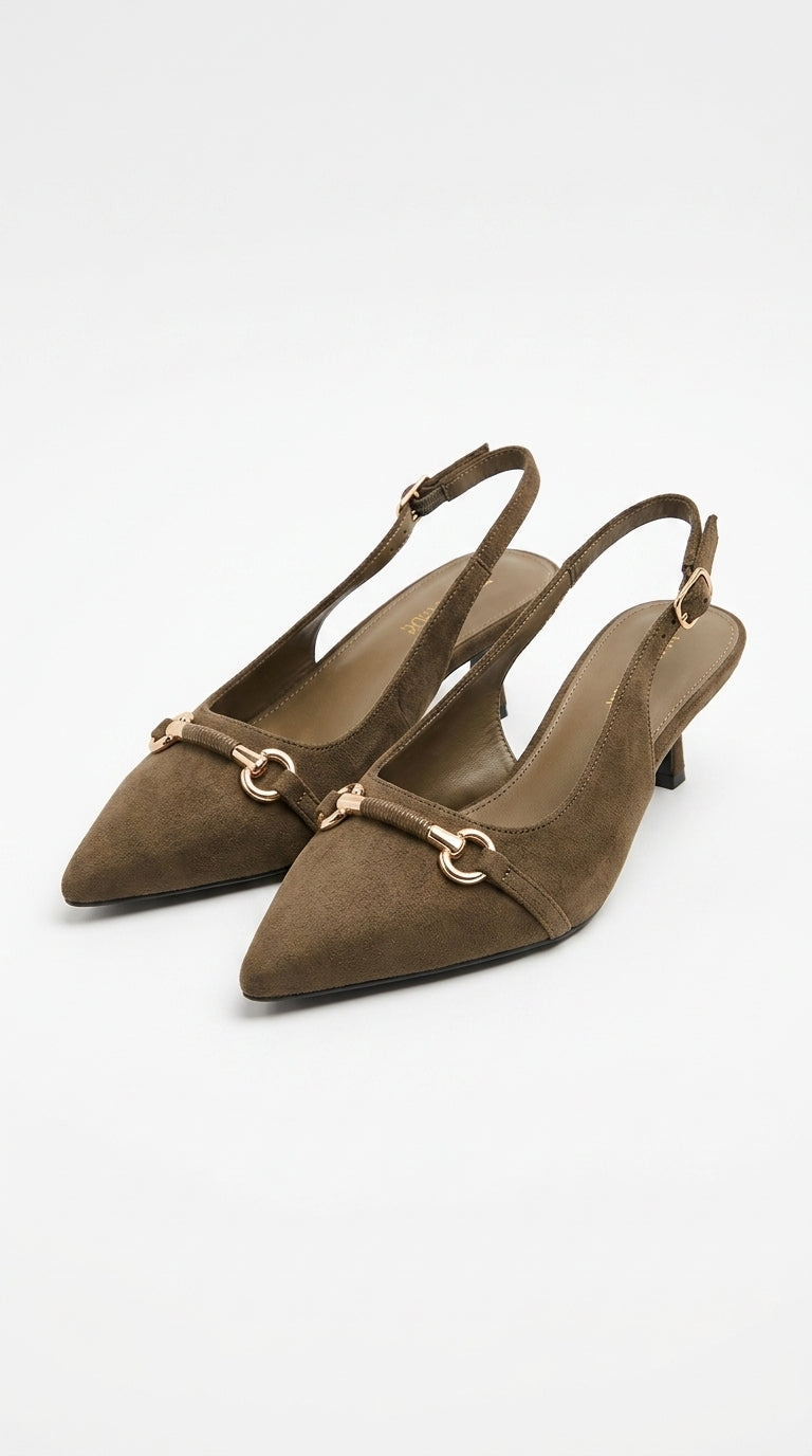 Isabel Taupe Kitten Heel