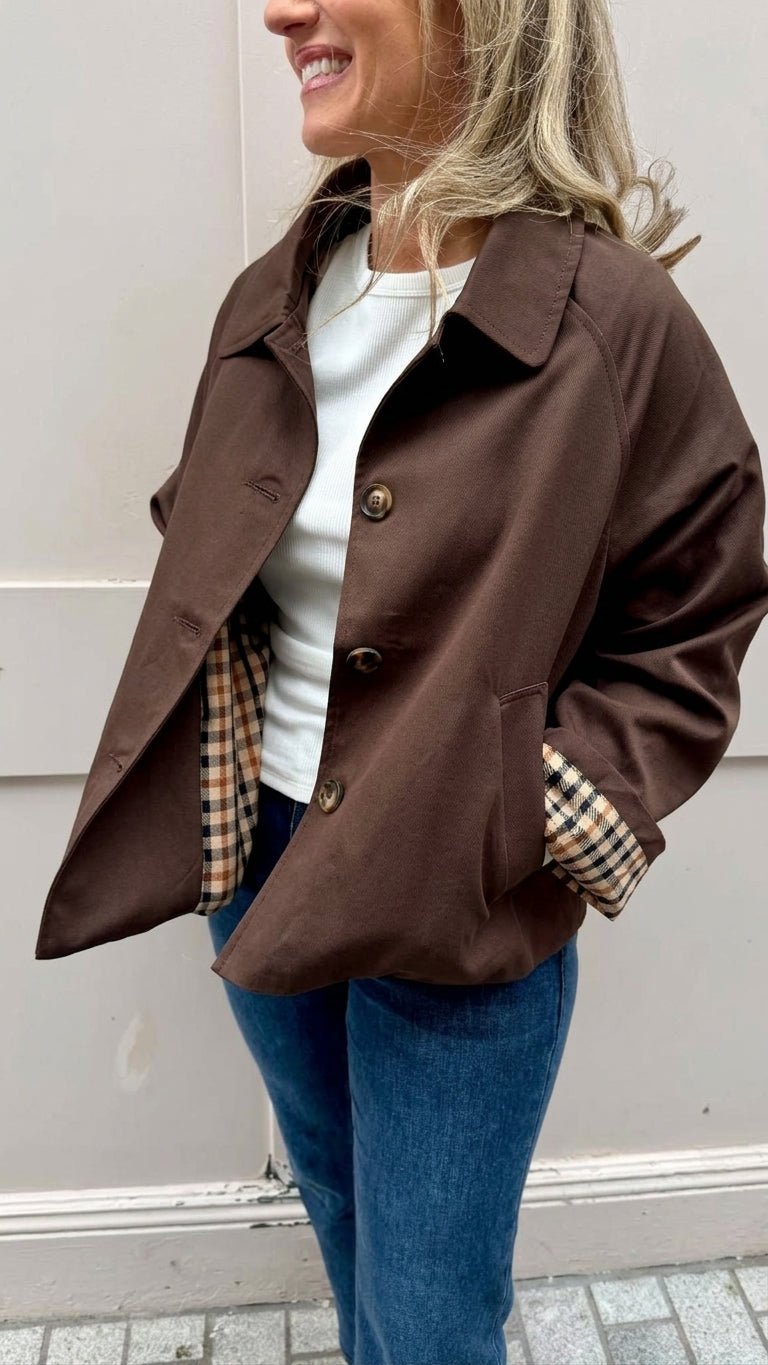 Vanessa Brown Trench Jacket - Lily's Boutique