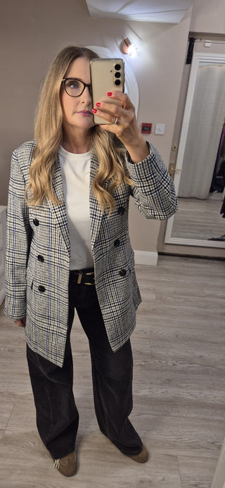 Beatrice Blue tweed Blazer