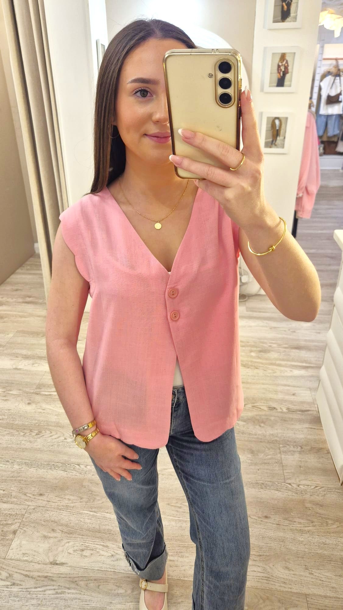 Tracy Pink Vest
