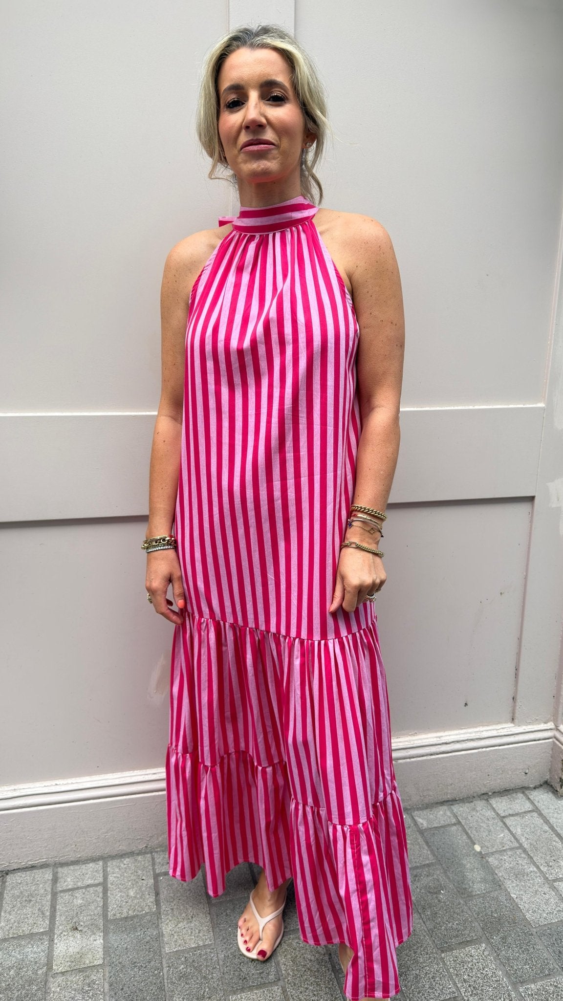 Heidi Pink Stripe Dress - Lily's Boutique