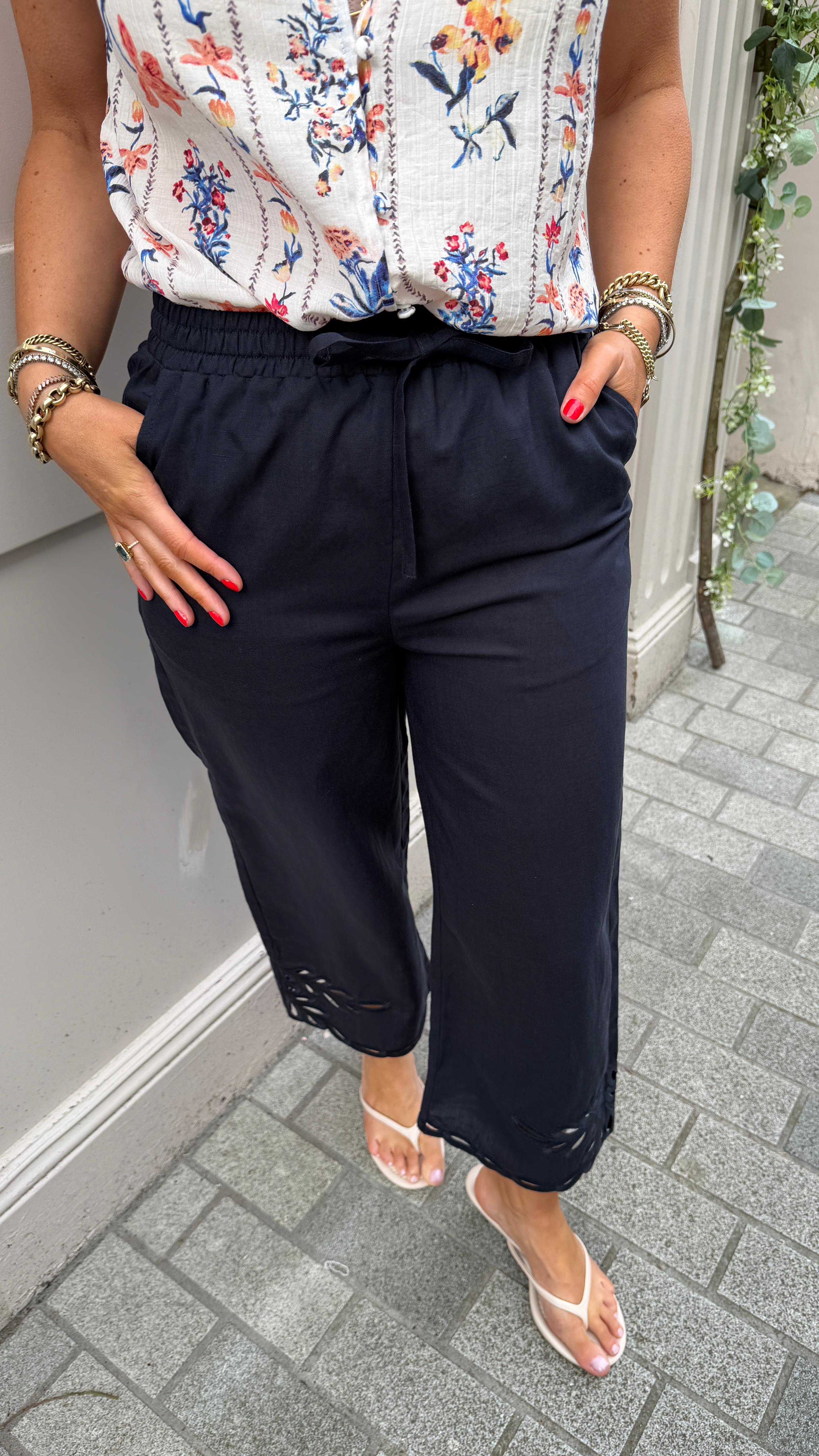Lilian Navy Trousers