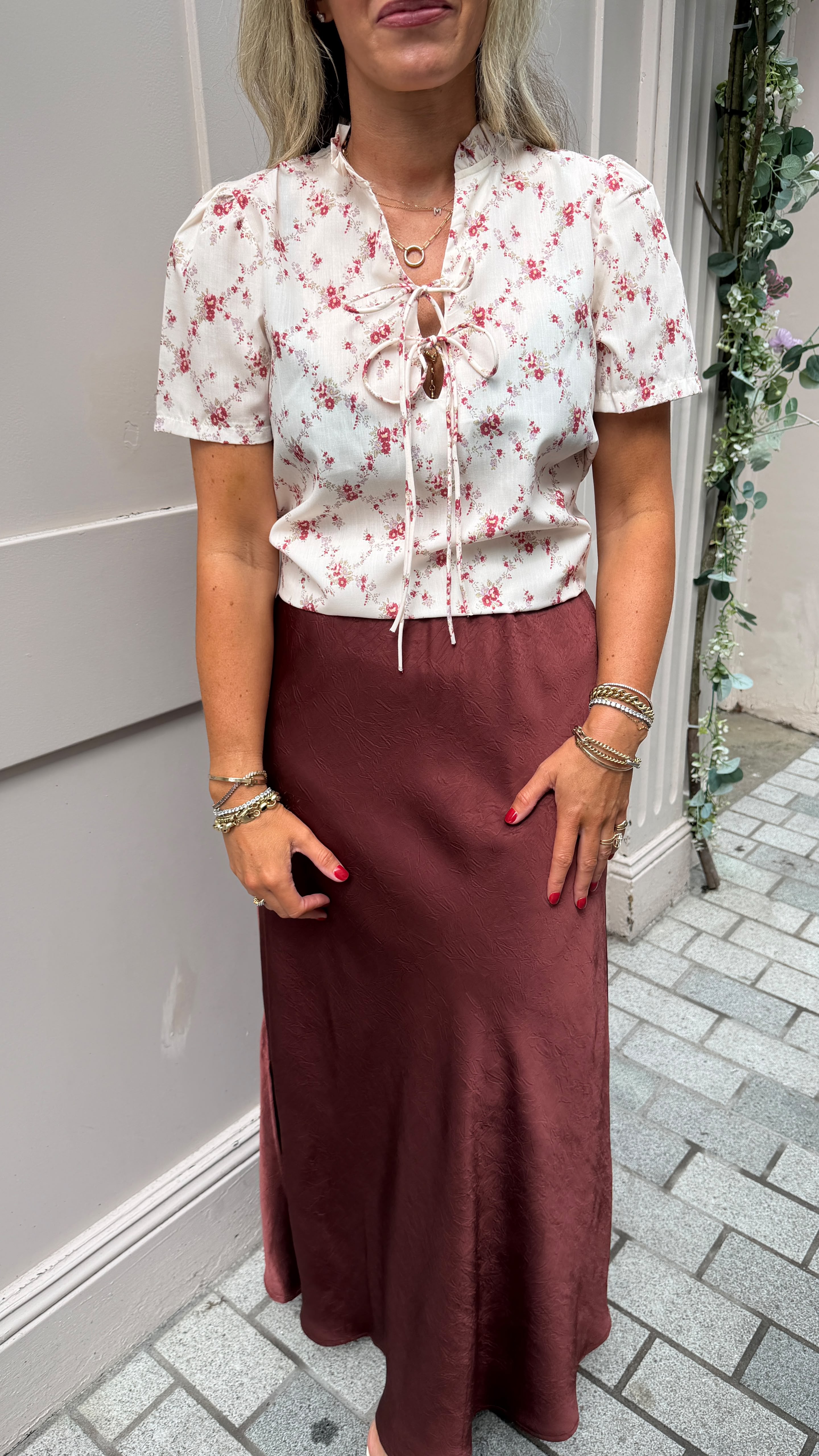 Harper Burgundy Skirt