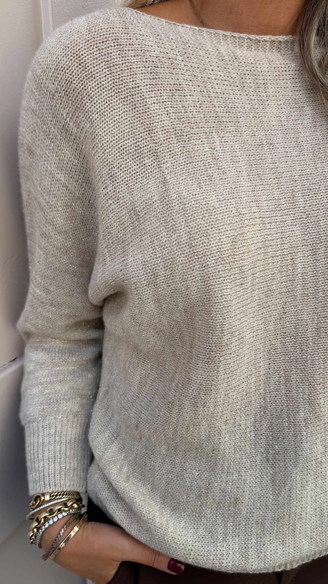 Erin Cream Knit Top