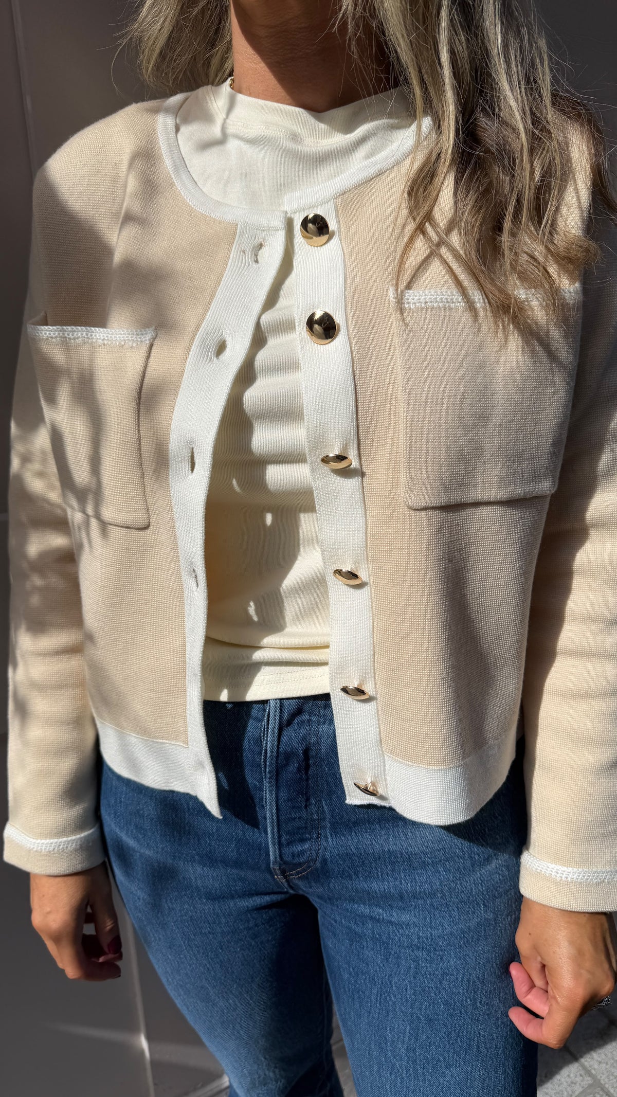 Heather Cream Cardi