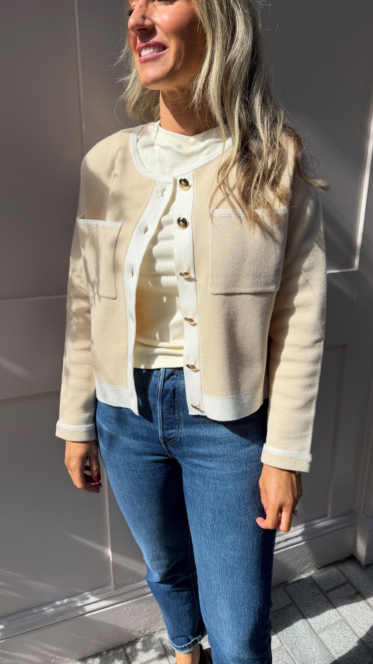 Heather Cream Cardi