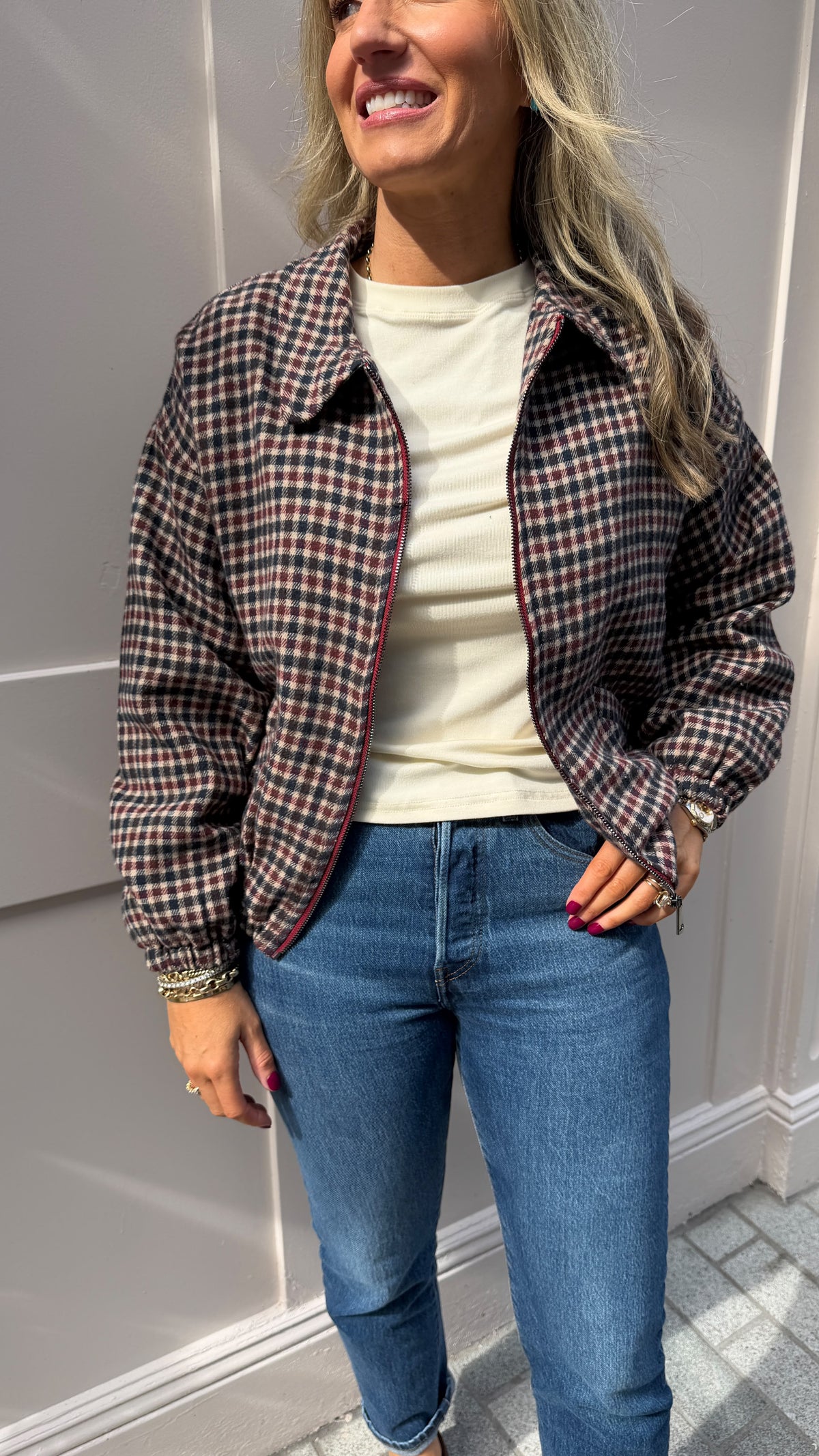 Tara Burgundy Jacket