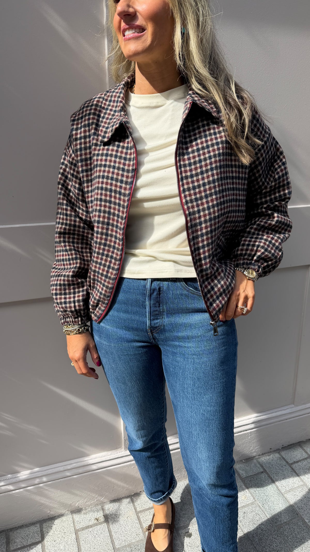 Tara Burgundy Jacket