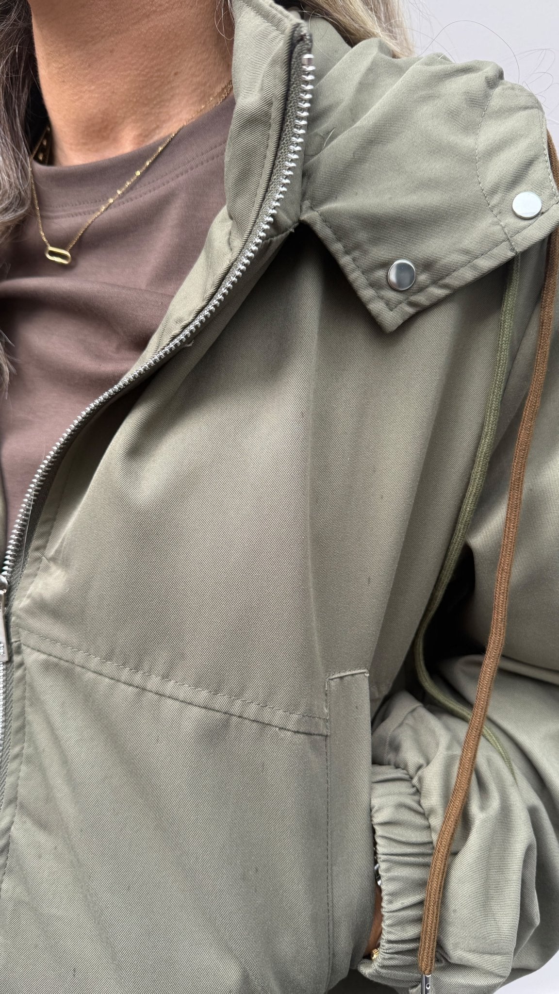 Emma Khaki Jacket - Lily's Boutique