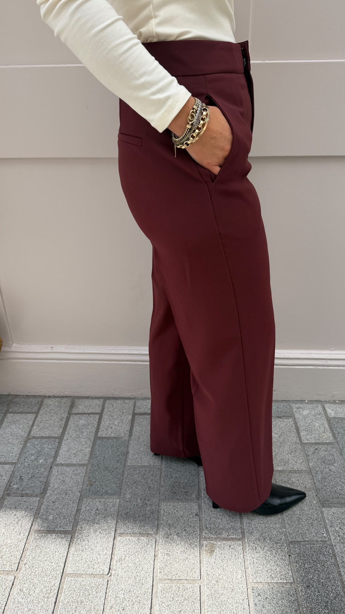 Maggie Burgundy Trousers