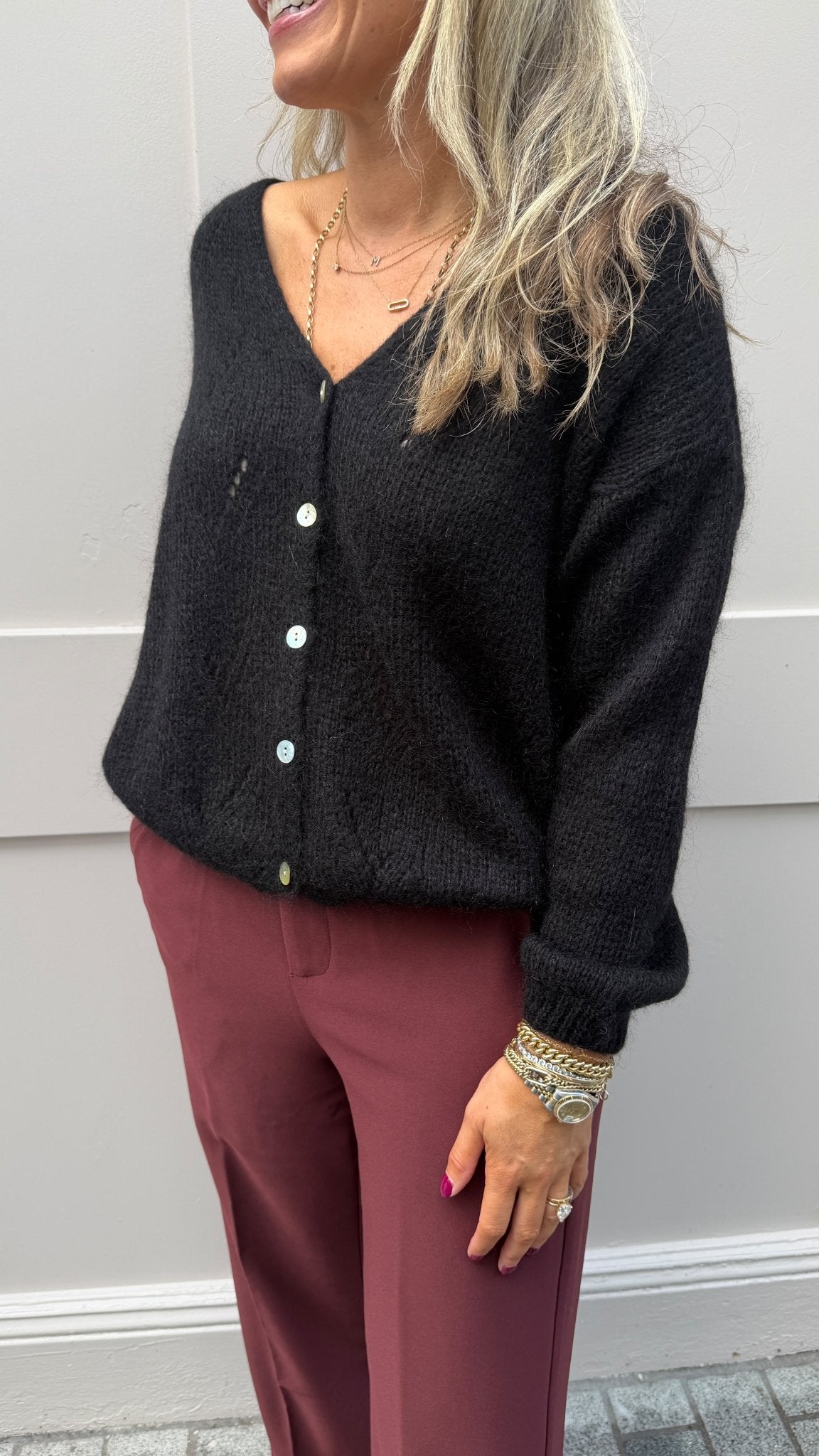 Megan Cardigan Mohair - Lily's Boutique