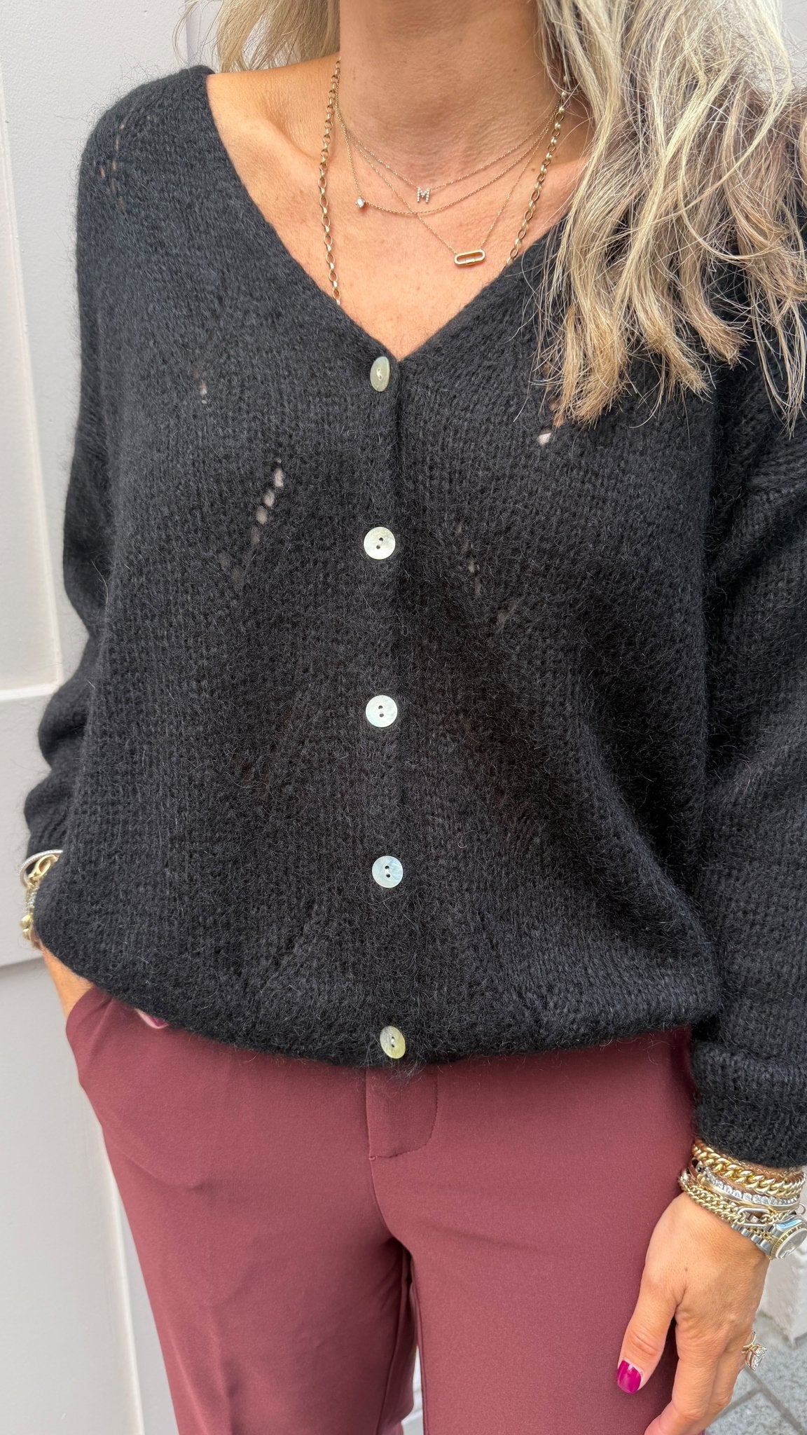 Megan Cardigan Mohair - Lily's Boutique